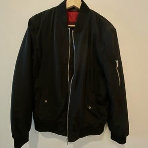 Zara men black bomber jacket